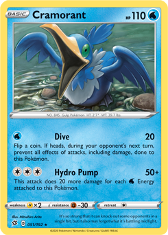 Cramorant 51/192 Pokémon card from Rebel Clash for sale at best price
