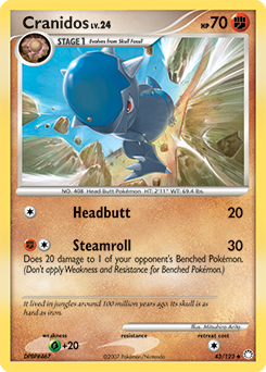 Cranidos 43/123 Pokémon card from Mysterious Treasures for sale at best price