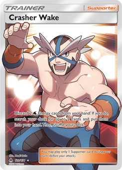 Full Art Trainer Pokémon card Crasher Wake 129/131 from Forbidden Light expansion