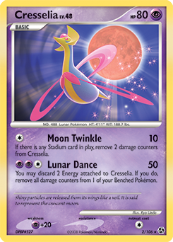 Cresselia 2/106 Pokémon card from Great Encounters for sale at best price