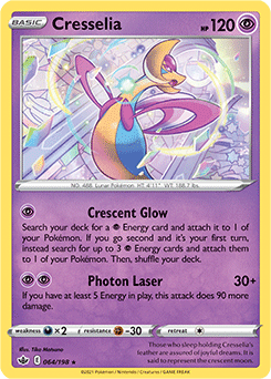 Cresselia 64/198 Pokémon card from Chilling Reign for sale at best price