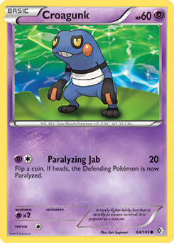 Croagunk 64/149 Pokémon card from Boundaries Crossed for sale at best price