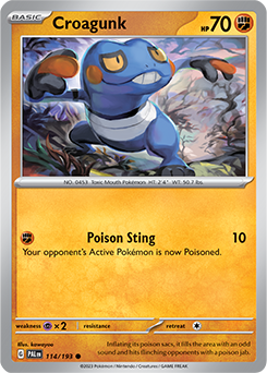 Croagunk 114/193 Pokémon card from Paldea Evolved for sale at best price