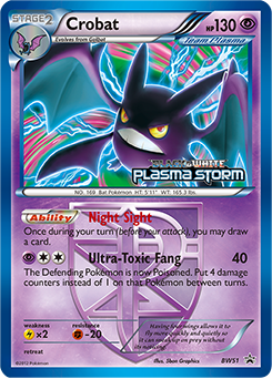 Promo Pokémon card Crobat BW51 from Back & White Promos expansion