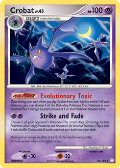 Rare Pokémon card Crobat 23/123 from Mysterious Treasures expansion