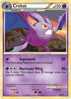 Rare Pokémon card Crobat 14/95 from Unleashed expansion