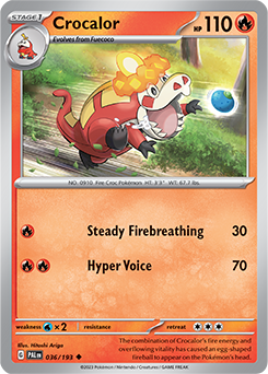 Crocalor 036/193 Pokémon card from Paldea Evolved for sale at best price