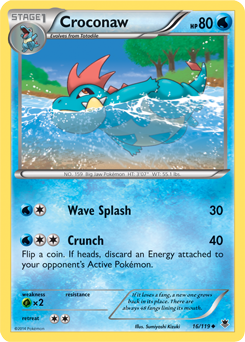 Uncommon Pokémon card Croconaw 16/119 from Phantom Forces expansion