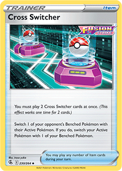 Uncommon Pokémon card Cross Switcher 230/264 from Fusion Strike expansion