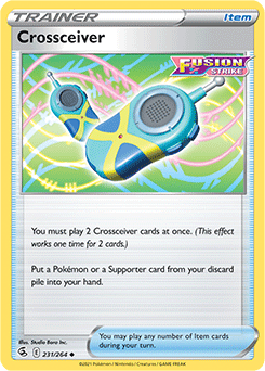 Uncommon Pokémon card Crossceiver 231/264 from Fusion Strike expansion