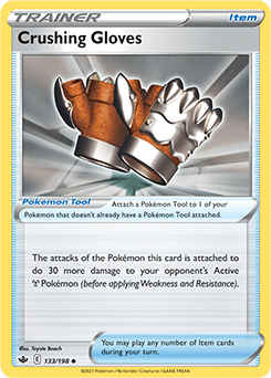 Crushing Gloves 133/198 Pokémon card from Chilling Reign for sale at best price