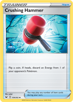 Crushing Hammer 159/202 Pokémon card from Sword & Shield for sale at best price