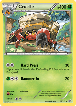 Carte Pokémon Crustle 14/113 de la série Legendary Treasures en vente au meilleur prix