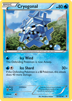 Uncommon Pokémon card Cryogonal 32/101 from Noble Victories expansion