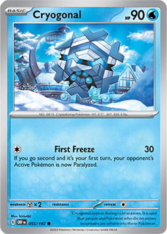 Cryogonal 55/197 Pokémon card from Obsidian Flames for sale at best price
