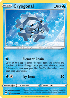 Cryogonal 43/203 Pokémon card from Evolving Skies for sale at best price