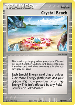 Carte Pokémon Plage de cristal 75/100 de la série Ex Gardiens de Cristal en vente au meilleur prix