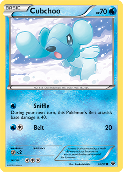 Cubchoo 36/99 Pokémon card from Next Destinies for sale at best price