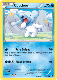 Cubchoo 21/111 Pokémon card from Furious Fists for sale at best price