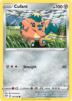 Common Pokémon card Cufant 131/189 from Darkness Ablaze expansion