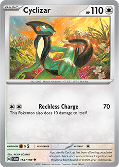 Uncommon Pokémon card Cyclizar 163/198 from Scarlet & Violet expansion