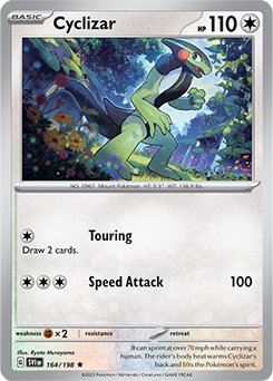 Rare Pokémon card Cyclizar 164/198 from Scarlet & Violet expansion