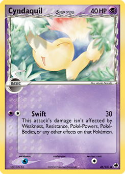 Cyndaquil 45/101 Pokémon card from Ex Dragon Frontiers for sale at best price