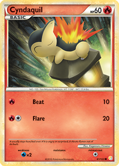 Cyndaquil 61/123 Pokémon card from HeartGold SoulSilver for sale at best price