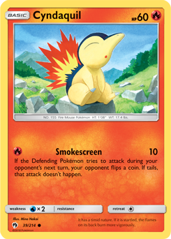 Cyndaquil 39/214 Pokémon card from Lost Thunder for sale at best price