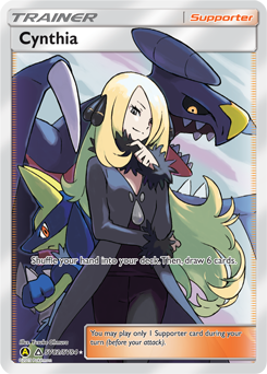Full Art Trainer Pokémon card Cynthia SV82/SV94 from Hidden Fates expansion