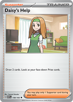 Uncommon Pokémon card Daisy's Help 158/165 from 151 expansion