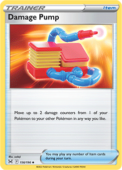 Damage Pump 156/196 Pokémon card from Lost Origin for sale at best price