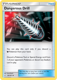 Dangerous Drill 138/181 Pokémon card from Team Up for sale at best price