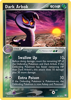 Carte Pokémon Peu commune Dark Arbok 29/109 de la série Ex Team Rocket Returns