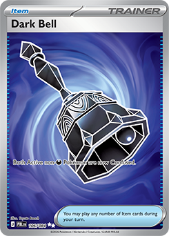 Carte Pokémon Ultra rare Cloche Ténébreuse 106/84 de la série Nuit Noire
