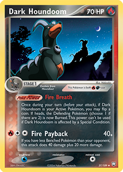 Carte Pokémon Peu commune Dark Houndoom 37/109 de la série Ex Team Rocket Returns