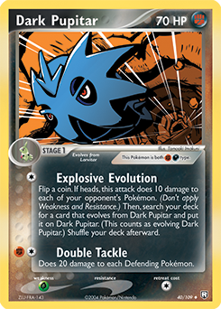 Carte Pokémon Peu commune Dark Pupitar 40/109 de la série Ex Team Rocket Returns