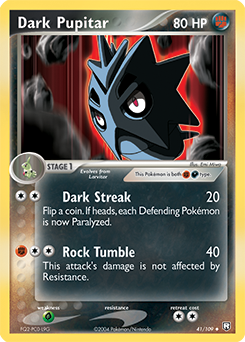 Dark Pupitar 41/109 Pokémon card from Ex Team Rocket Returns for sale at best price