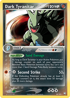 Carte Pokémon Rare Dark Tyranitar 20/109 de la série Ex Team Rocket Returns