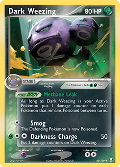 Carte Pokémon Peu commune Dark Weezing 42/109 de la série Ex Team Rocket Returns
