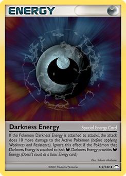 Uncommon Pokémon card Darkness Energy 119/123 from Mysterious Treasures expansion