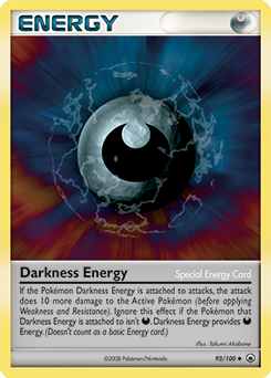 Uncommon Pokémon card Darkness Energy 93/100 from Majestic Dawn expansion