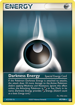 Carte Pokémon Énergie Obscurité 87/108 de la série Ex Gardiens du Pouvoir en vente au meilleur prix