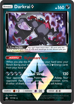 Darkrai 77/156 Pokémon card from Untra Prism for sale at best price