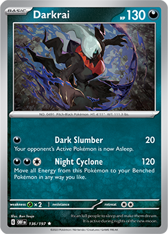 Darkrai 136/197 Pokémon card from Obsidian Flames for sale at best price