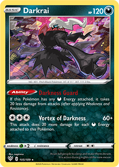 Darkrai 105/189 Pokémon card from Darkness Ablaze for sale at best price