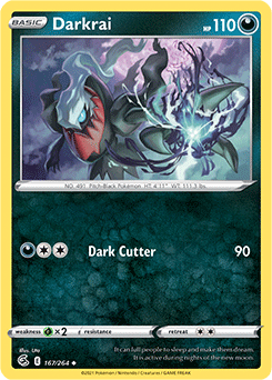 Uncommon Pokémon card Darkrai 167/264 from Fusion Strike expansion