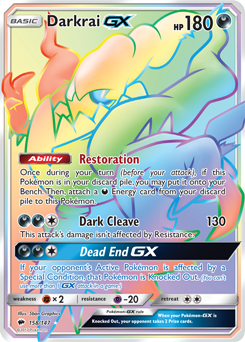 Darkrai GX 158/147 Pokémon card from Burning Shadows for sale at best price