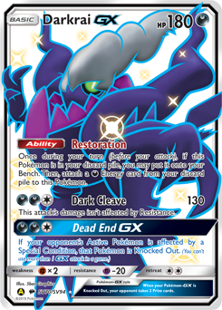 Darkrai GX SV70/SV94 Pokémon card from Hidden Fates for sale at best price