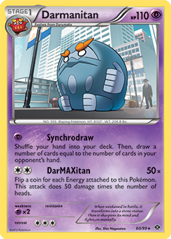 Rare Pokémon card Darmanitan 60/99 from Next Destinies expansion